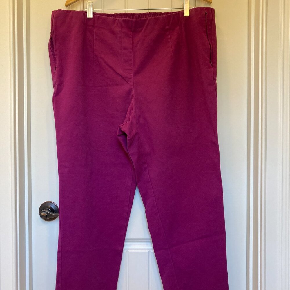 J. Jill Fuchsia Ankle Pants, Women’s 22 – Tencel Blend
